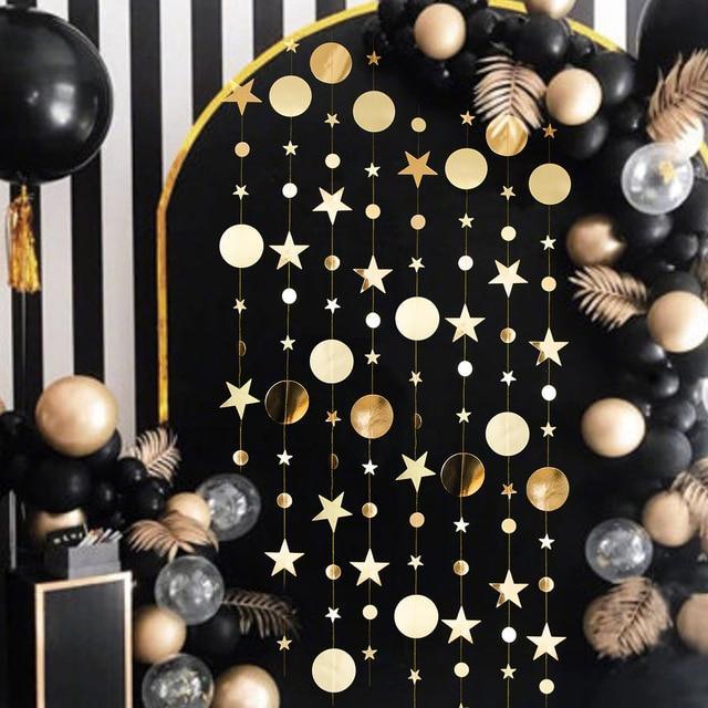 Christmas Ornament 4m Twinkle Circle Star Hanging Garland Decor Christmas Decorations - Decotree.co Online Shop