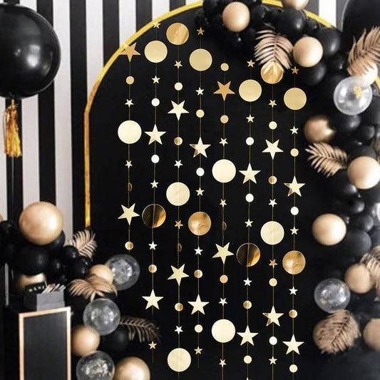 Christmas Ornament 4m Twinkle Circle Star Hanging Garland Decor Christmas Decorations - Decotree.co Online Shop