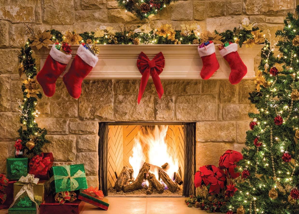 Christmas Photography Backdrops Child Christmas Fireplace Decoration Background for Photo - Decotree.co Online Shop