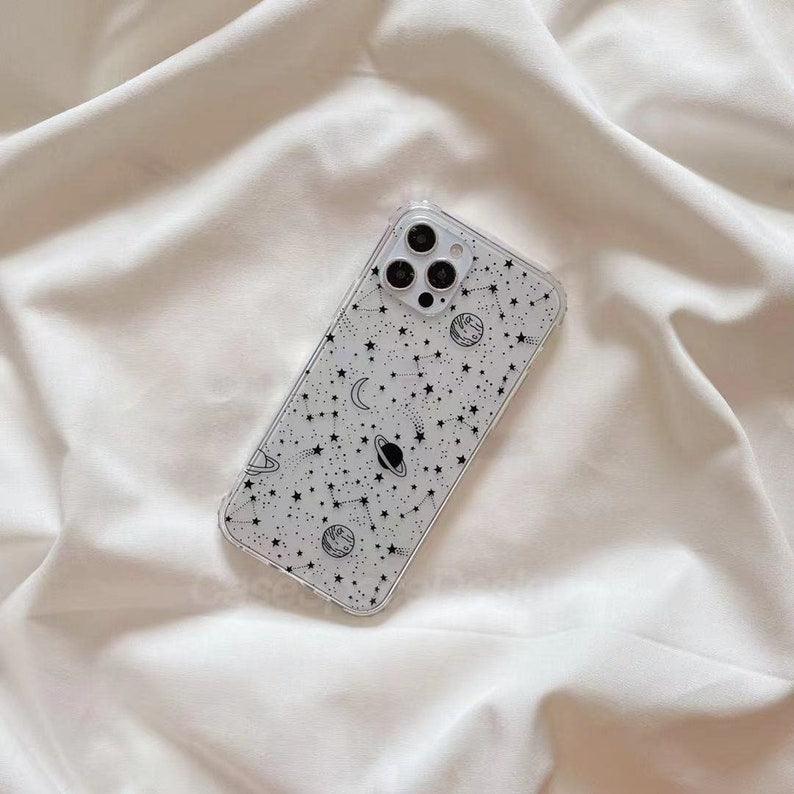 Clear Space iPhone 13 12 11 Pro Max case iPhone 13 12 mini case iPhone XR case iPhone XS Max Case iPhone 7 8 Plus - Decotree.co Online Shop
