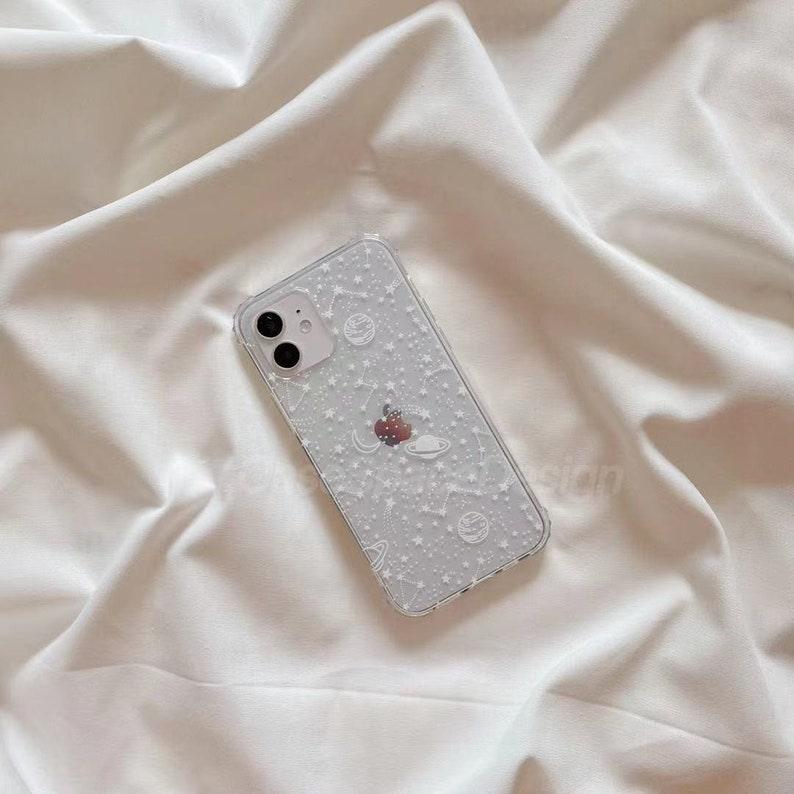 Clear Space iPhone 13 12 11 Pro Max case iPhone 13 12 mini case iPhone XR case iPhone XS Max Case iPhone 7 8 Plus - Decotree.co Online Shop