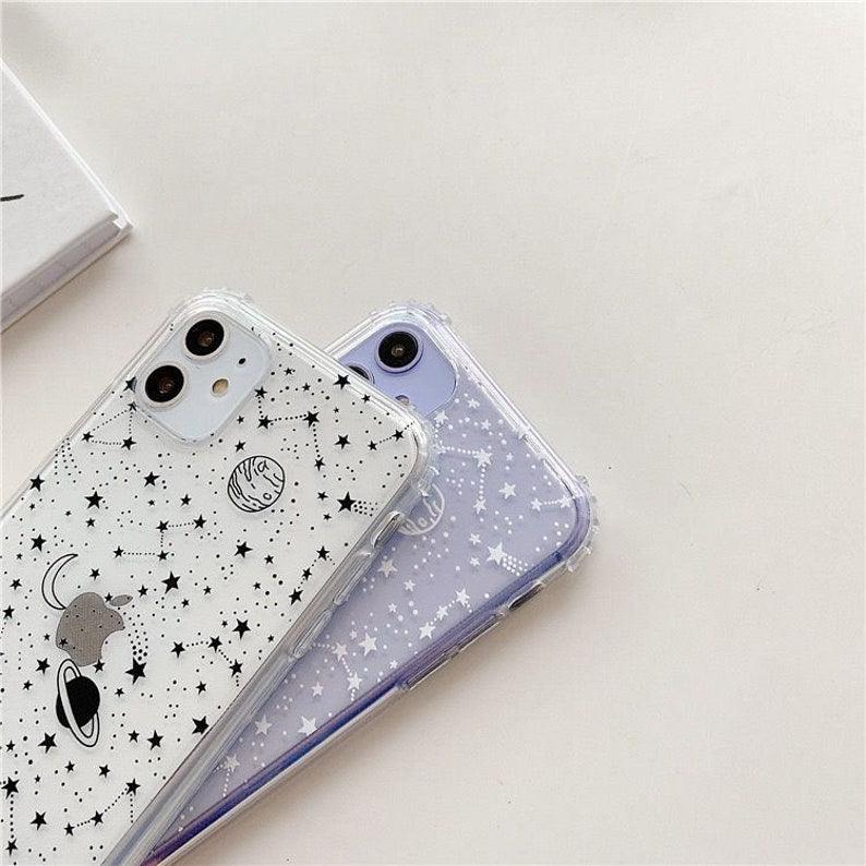 Clear Space iPhone 13 12 11 Pro Max case iPhone 13 12 mini case iPhone XR case iPhone XS Max Case iPhone 7 8 Plus - Decotree.co Online Shop