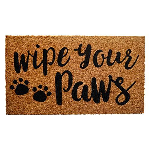 Coco Coir Door Mat with Heavy Duty Backing, Wipe Your Paws Doormat, 16”x24inch Size, Easy to Clean Entry Mat, Beautiful Color and Sizing for Outdoor and Indoor uses - Decotree.co Online Shop