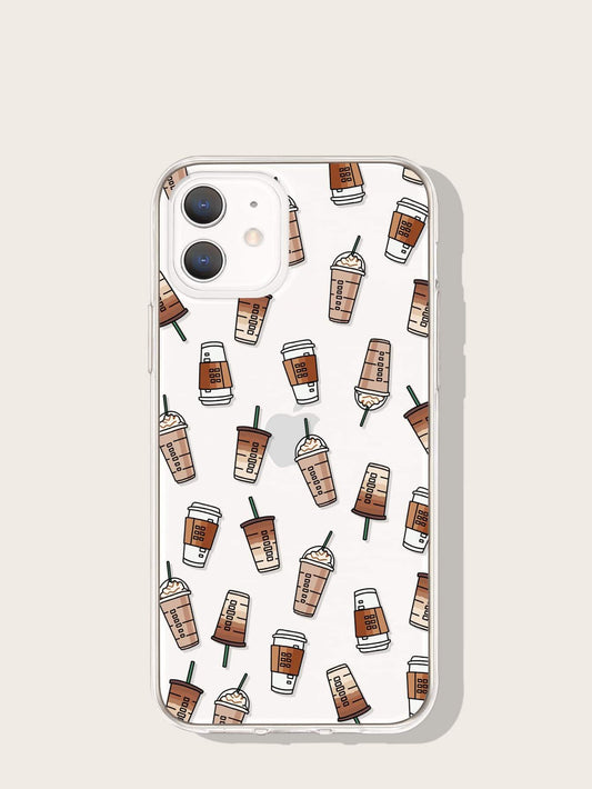 Coffee Cup Pattern Phone Case - Decotree.co Online Shop