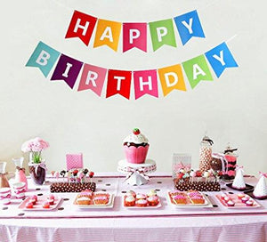 Colorful Happy Birthday Banner Bunting - Decotree.co Online Shop
