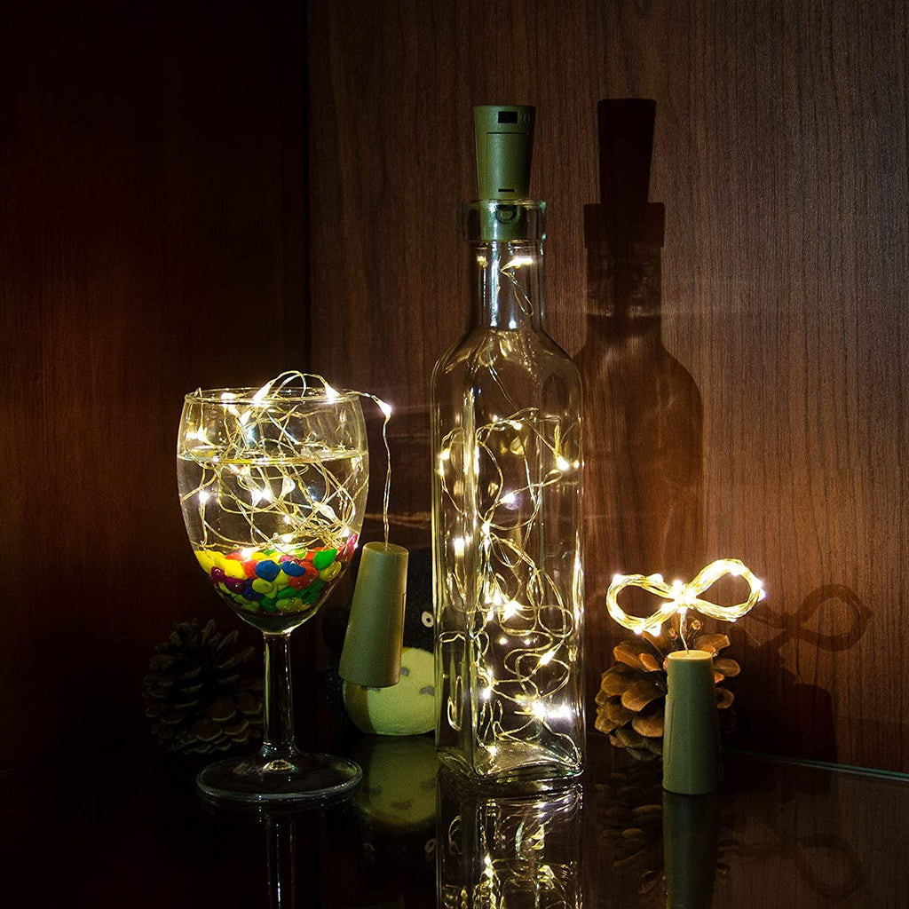 Cork Shape Silver Wire Colorful Fairy Mini String Lights for Home Decoration - Decotree.co Online Shop