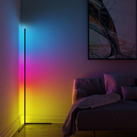 Corner Floor Lamp RGB Remote Control Floor Lamps for Living Room - Decotree.co Online Shop