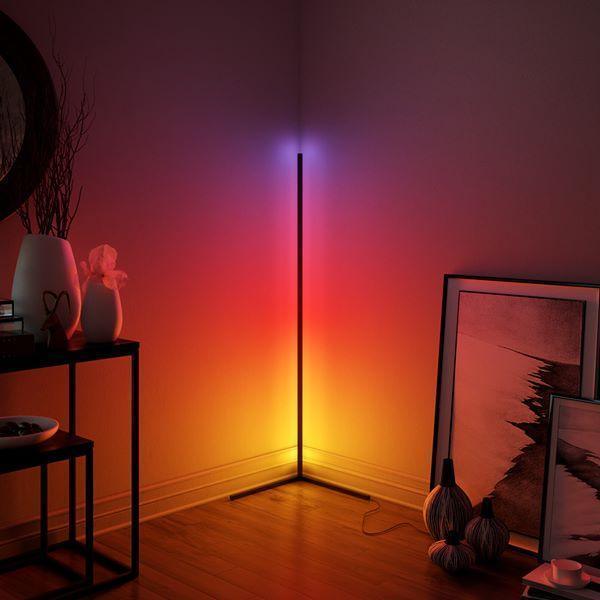 Corner Floor Lamp RGB Remote Control Floor Lamps for Living Room - Decotree.co Online Shop