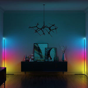 Corner Floor Lamp RGB Remote Control Floor Lamps for Living Room - Decotree.co Online Shop