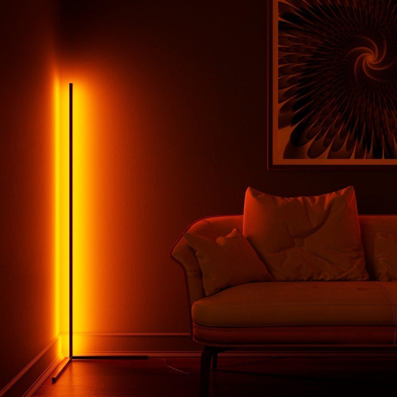 Corner Floor Lamp RGB Remote Control Floor Lamps for Living Room - Decotree.co Online Shop