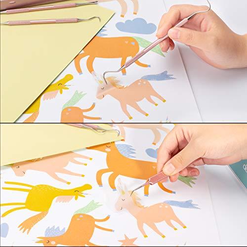 Craft Adhesive Vinyl Tool 4 Pieces Stainless Steel Precision with Case, Weeding Paper Craft Tool Kit - Decotree.co Online Shop