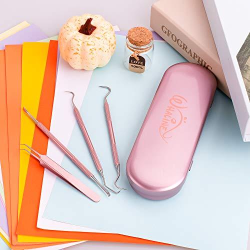 Craft Adhesive Vinyl Tool 4 Pieces Stainless Steel Precision with Case, Weeding Paper Craft Tool Kit - Decotree.co Online Shop