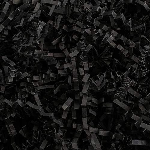 Crinkle Cut Paper Shred Filler for Gift Wrapping & Basket Filling - Black - Decotree.co Online Shop