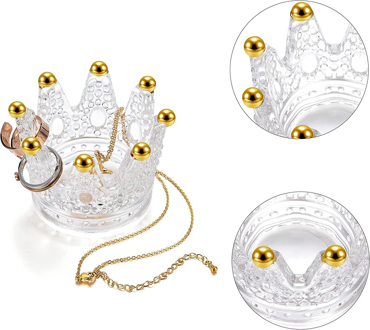Crown Glass Crystal Tealight Candle Holder Decorative Set of 6, Ashtray Candle Holder, Glass Votive Candle Holders - Decotree.co Online Shop