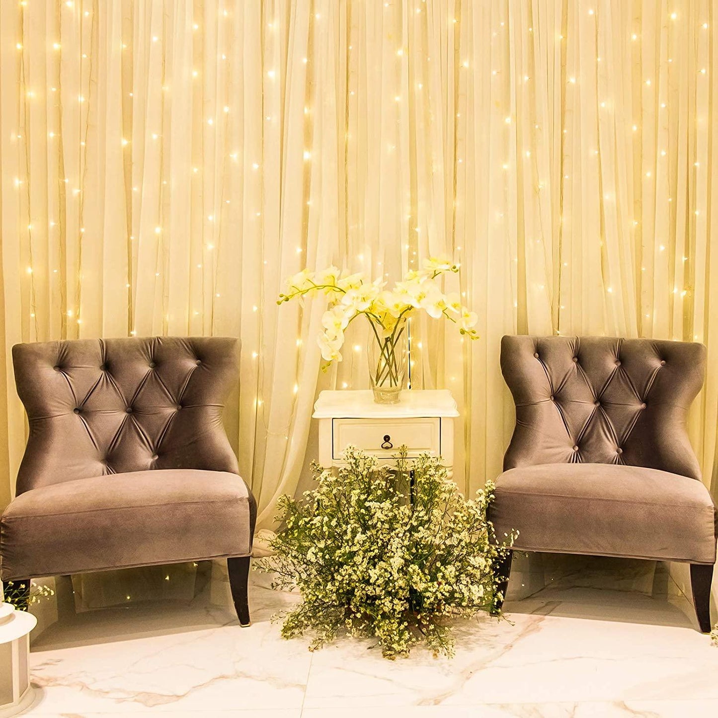 Curtain Lights Fairy String Twinkle Lights for Wedding Party - Decotree.co Online Shop