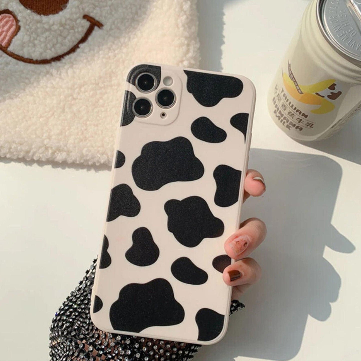 Cute Cow Pattern Shockproof iPhone Case, iPhone 141312 Pro Max Mini, iPhone 11Pro Pro Max - Decotree.co Online Shop