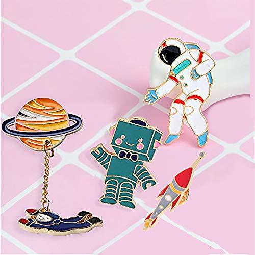 Cute Enamel Lapel Pin Set, 6pcs Cartoon Brooch Pin Badges for Clothes Bags Backpacks - Decotree.co Online Shop