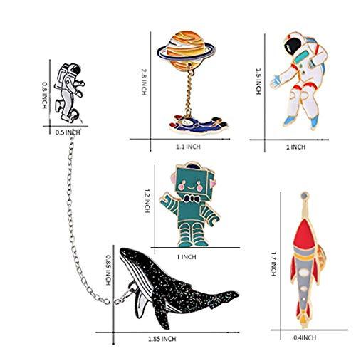 Cute Enamel Lapel Pin Set, 6pcs Cartoon Brooch Pin Badges for Clothes Bags Backpacks - Decotree.co Online Shop