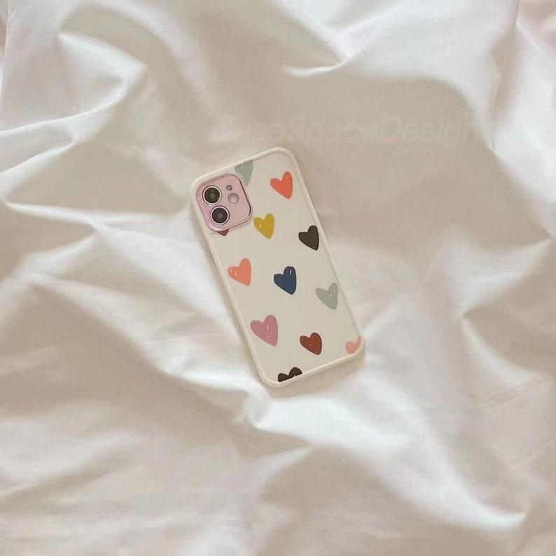 Cute Heart Floral iPhone 13 12 11 Pro Max case iPhone 13 12 mini case iPhone XR case iPhone XS Max Case iPhone 7 Plus 8 Plus iPhone SE Case - Decotree.co Online Shop