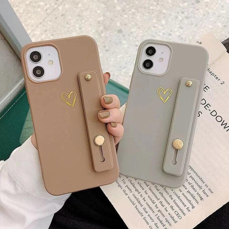 Cute Heart With Strap iPhone 13 12 11 Pro Max case iPhone 13 12 mini case iPhone XR case iPhone XS Max Case iPhone 7 8 Plus - Decotree.co Online Shop