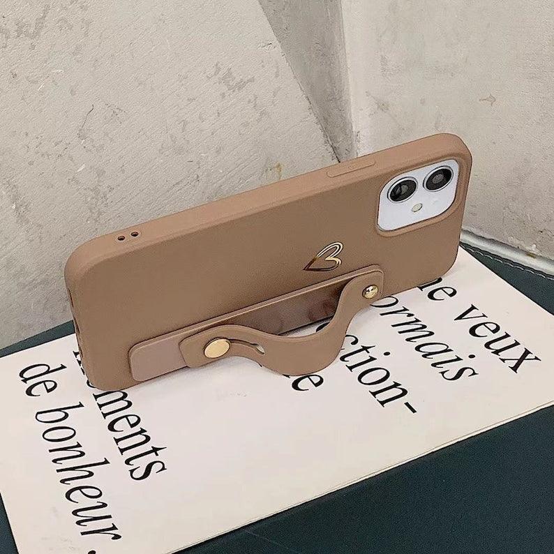 Cute Heart With Strap iPhone 13 12 11 Pro Max case iPhone 13 12 mini case iPhone XR case iPhone XS Max Case iPhone 7 8 Plus - Decotree.co Online Shop