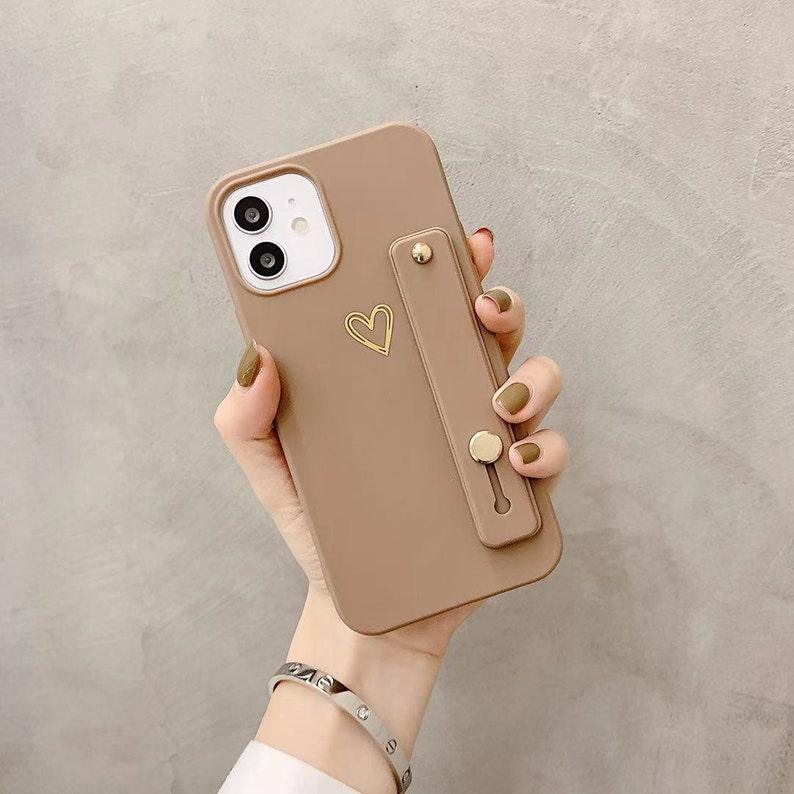 Cute Heart With Strap iPhone 13 12 11 Pro Max case iPhone 13 12 mini case iPhone XR case iPhone XS Max Case iPhone 7 8 Plus - Decotree.co Online Shop