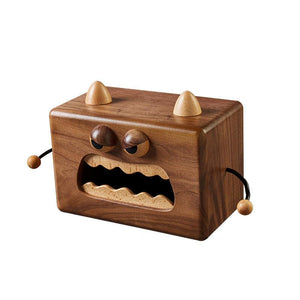 Cute Wooden Monster Tissue Box Cover, Fancy Towel Paper Stand Tissue Box Holder - Decotree.co Online Shop