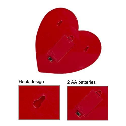 Decorative LED Marquee Lights Red Heart Shaped Light Up Sign for Wedding, Birthday, Party Night - Decotree.co Online Shop