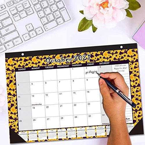 Desk Calendar 2021-2022: Large Monthly Pages 17 x 11-1/2 Inches Runs from July 2021 Through December - Decotree.co Online Shop