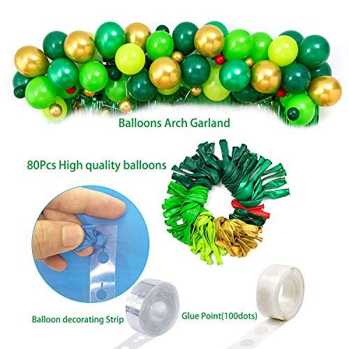 Dinosaur Birthday Party Decorations&Balloons Arch Garland Kit(Gold,Green),Dinosaurs Balloons,Happy Birthday Balloons,Curtains,for Dino Themed Kid's Party,Shower - Decotree.co Online Shop