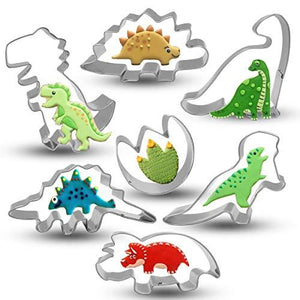 Dinosaur Cookie Cutters Set - 7 Piece Stainless Steel Cutters Molds - Decotree.co Online Shop
