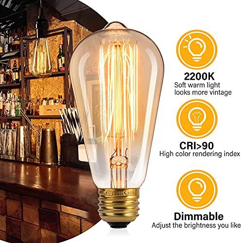 Edison Light Bulbs, 6Pcs Vintage 60 Watt Incandescent Light Bulbs - Decotree.co Online Shop