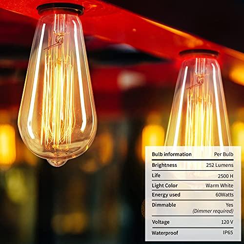 Edison Light Bulbs, 6Pcs Vintage 60 Watt Incandescent Light Bulbs - Decotree.co Online Shop