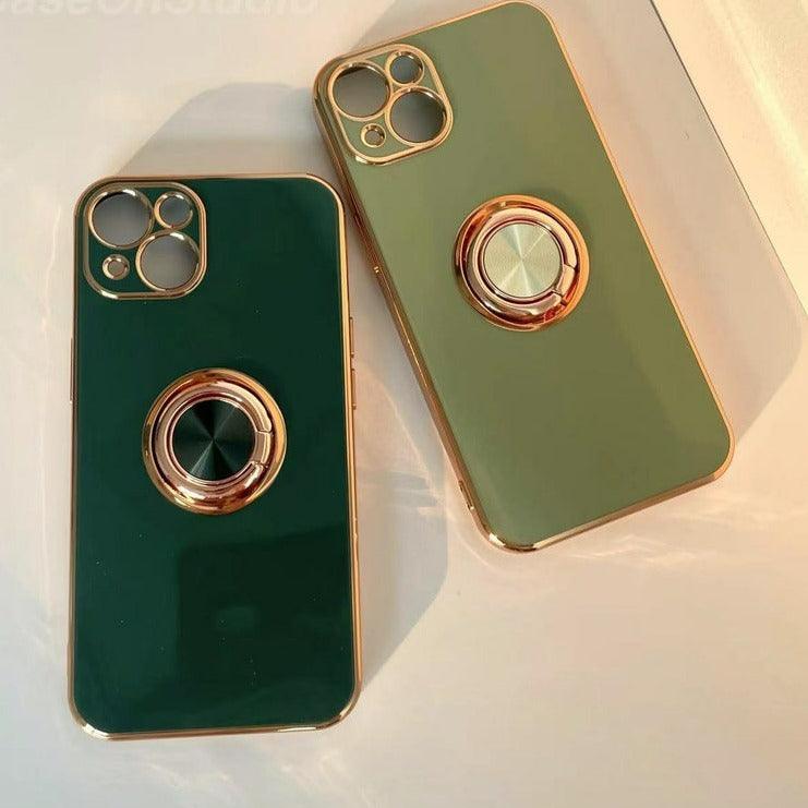 Electroplated Magnetic Stand iPhone 14 13 12 11 Pro Max case iPhone 13 12 mini case - Decotree.co Online Shop