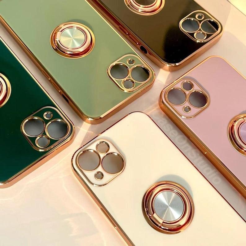 Electroplated Magnetic Stand iPhone 14 13 12 11 Pro Max case iPhone 13 12 mini case - Decotree.co Online Shop