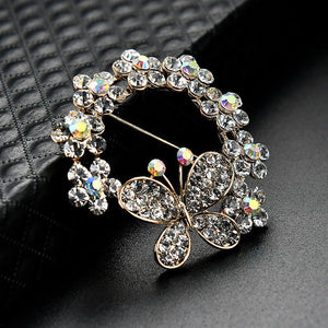 Butterfly Full Fashion Alloy Diamond Brooch - Decotree.co Online Shop