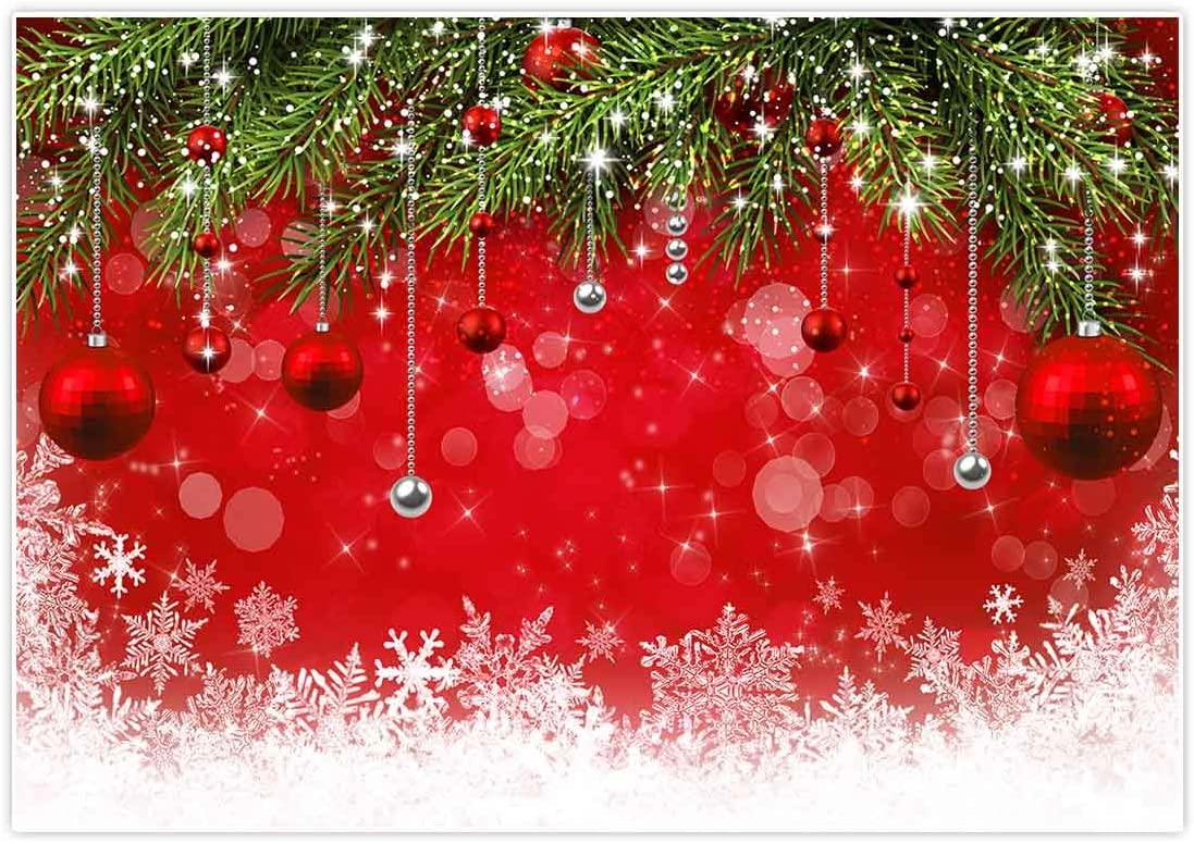 Fabric Snowflake Christmas Backdrop for Winter New Year Eve Photography Family Party Birthday Photo Booth Props - Decotree.co Online Shop