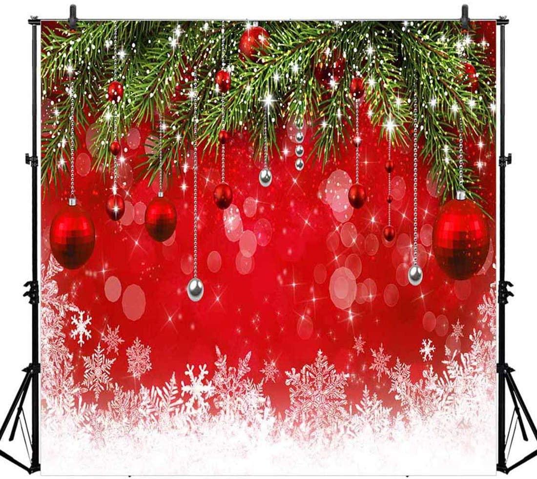 Fabric Snowflake Christmas Backdrop for Winter New Year Eve Photography Family Party Birthday Photo Booth Props - Decotree.co Online Shop