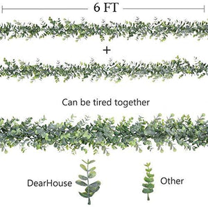 Faux Eucalyptus Garland Plant, 2 Pack Artificial Vines Hanging Eucalyptus Leaves Greenery Garland for Wedding Backdrop Arch - Decotree.co Online Shop