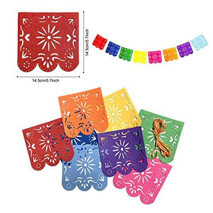Fiesta Party Decoration, Multicolor Festival Mexicano Picado Banner Foil Fiesta and Cactus Balloons Paper Fan Pompoms - Decotree.co Online Shop