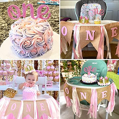 First Birthday Decoration for Girl, First Birthday Crown, First Party Decoration and Cake Topper - Decotree.co Online Shop