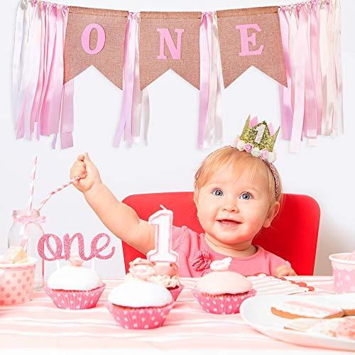 First Birthday Decoration for Girl, First Birthday Crown, First Party Decoration and Cake Topper - Decotree.co Online Shop