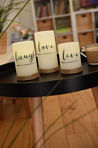 Flameless Candles - Set of 3 Flickering led Candles, Real Wax, Battery Operated. Beautiful Home Decor or Gift - Decotree.co Online Shop