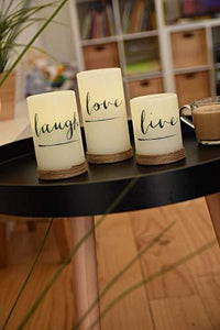 Flameless Candles - Set of 3 Flickering led Candles, Real Wax, Battery Operated. Beautiful Home Decor or Gift - Decotree.co Online Shop