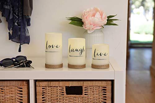 Flameless Candles - Set of 3 Flickering led Candles, Real Wax, Battery Operated. Beautiful Home Decor or Gift - Decotree.co Online Shop