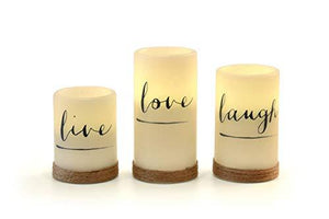 Flameless Candles - Set of 3 Flickering led Candles, Real Wax, Battery Operated. Beautiful Home Decor or Gift - Decotree.co Online Shop