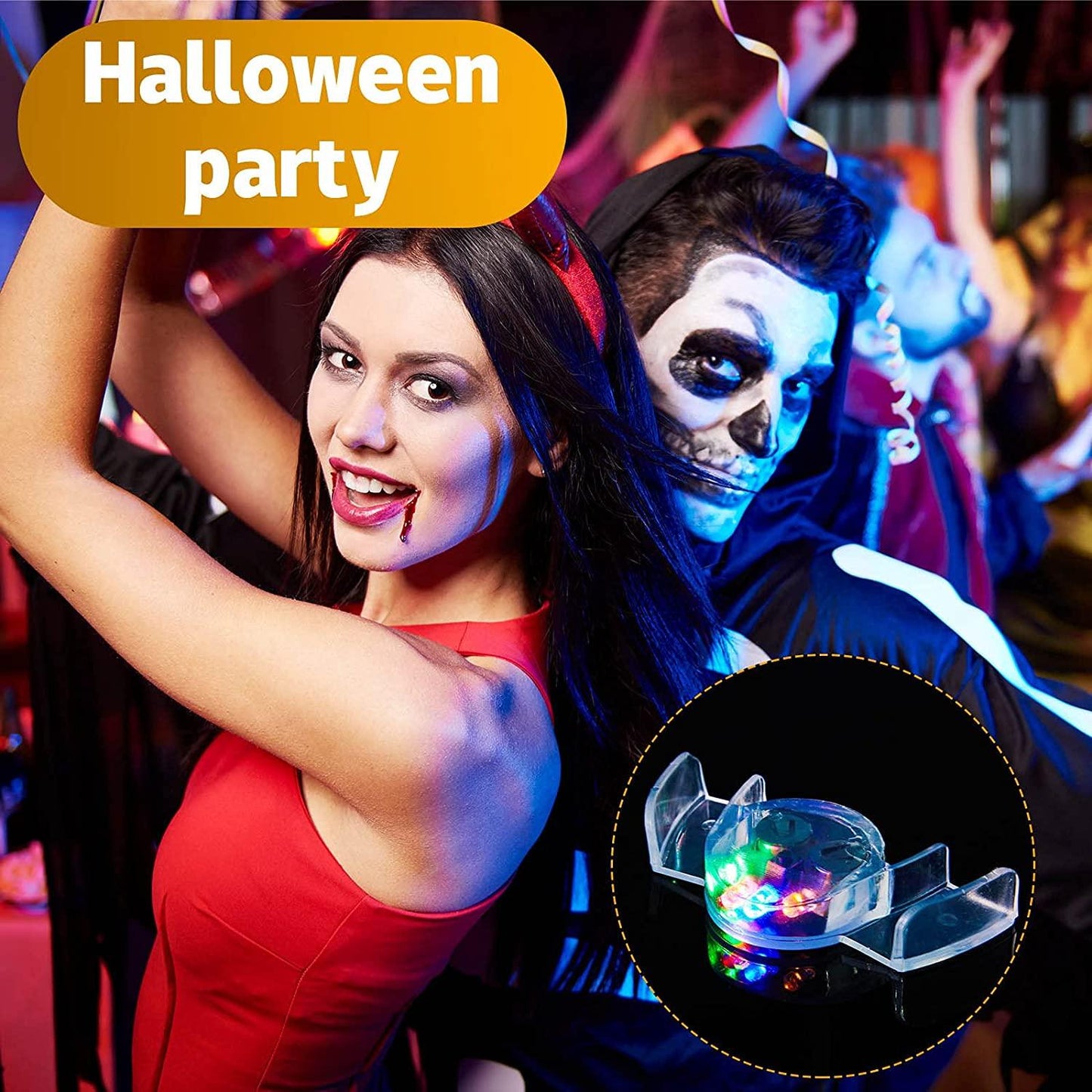 Flashing Light Up LED Mouthpieces Party Favor Mouth Piece - Decotree.co Online Shop