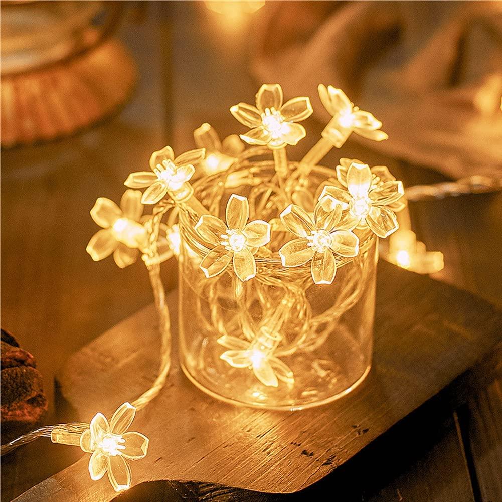 Flower String Lights,Fairy Sakura String Lights Cherry Blossom Lights 10FT Set of 20 LED for Garden Wedding - Decotree.co Online Shop