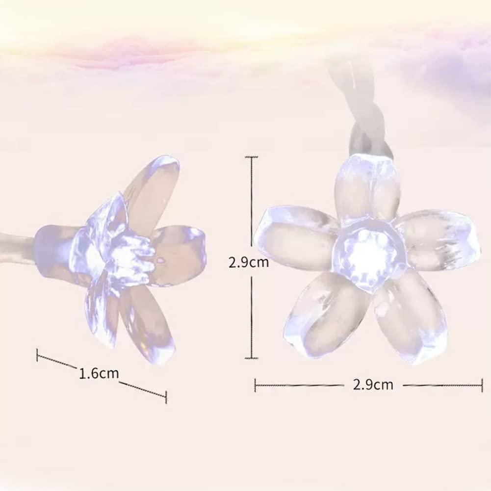 Flower String Lights,Fairy Sakura String Lights Cherry Blossom Lights 10FT Set of 20 LED for Garden Wedding - Decotree.co Online Shop