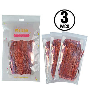 Foil Fringe Curtains Party Decorations - Melsan 3 Pack 3.2 x 8.2 ft Tinsel Curtain Party Photo Backdrop for Birthday Party Baby Shower or Graduation Decorations Rose Gold - Decotree.co Online Shop